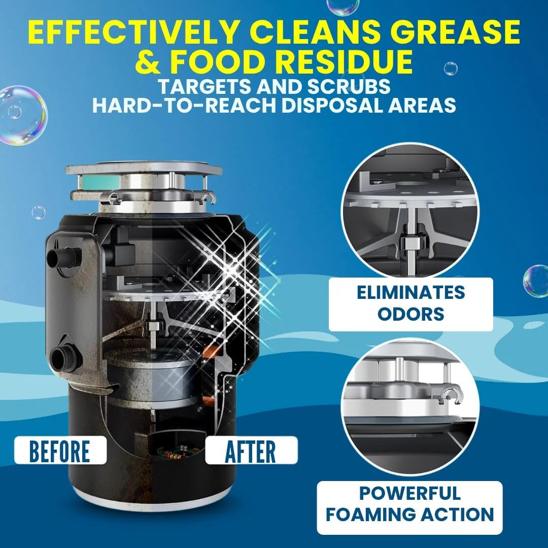 LemonBlast Yellow Bubble Tablets (24pc) – Odor Eliminator + Blockage Remover