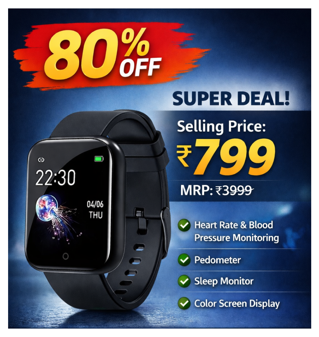 ID116 Plus Color Screen Smartwatch