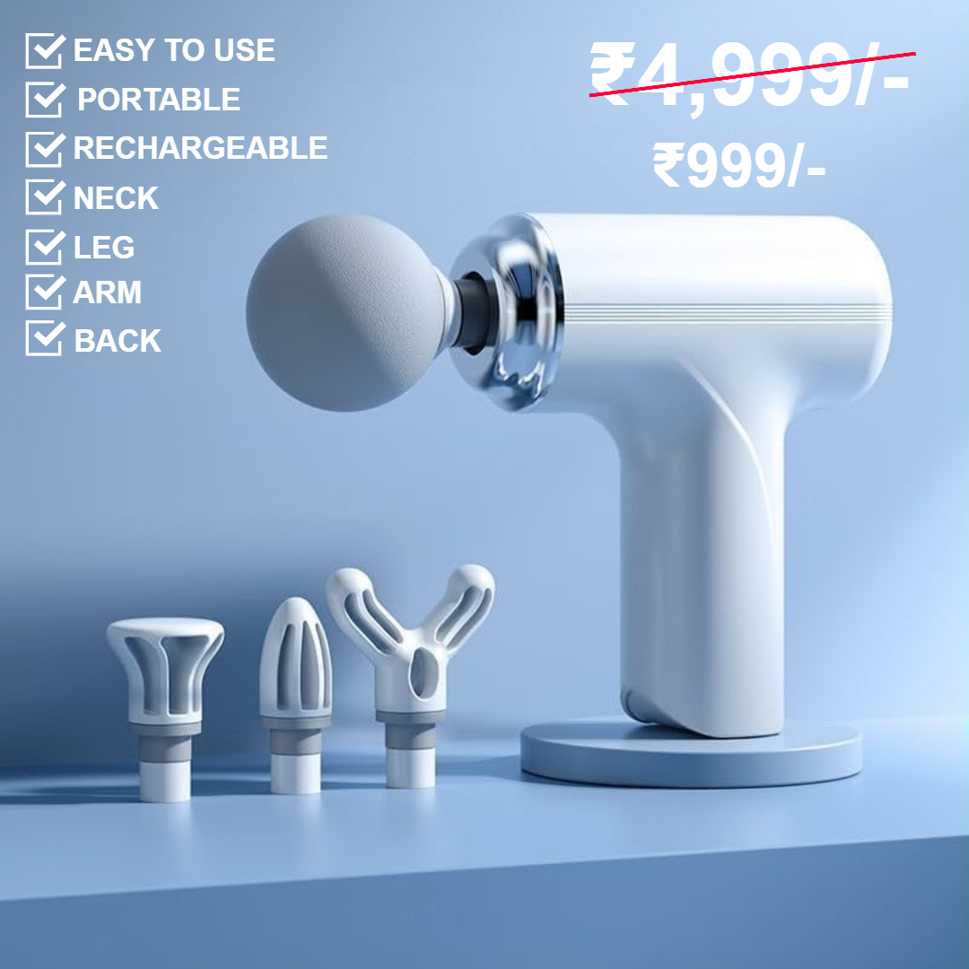 Mini Gun Massager For Pain Relief - Rechargeable (USB Type-C)